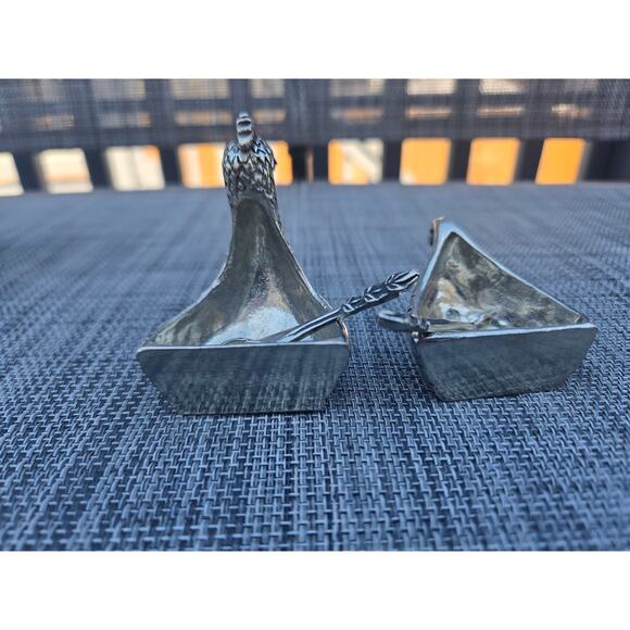Metal Morphosis By Kaycee Binns Pewter Chicken Salt & Pepper Holder Spoons - Picture 4 of 14